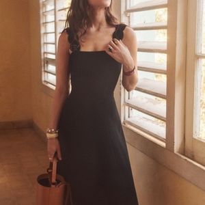 Sezane Edna Dress Black, Size 6 (38)